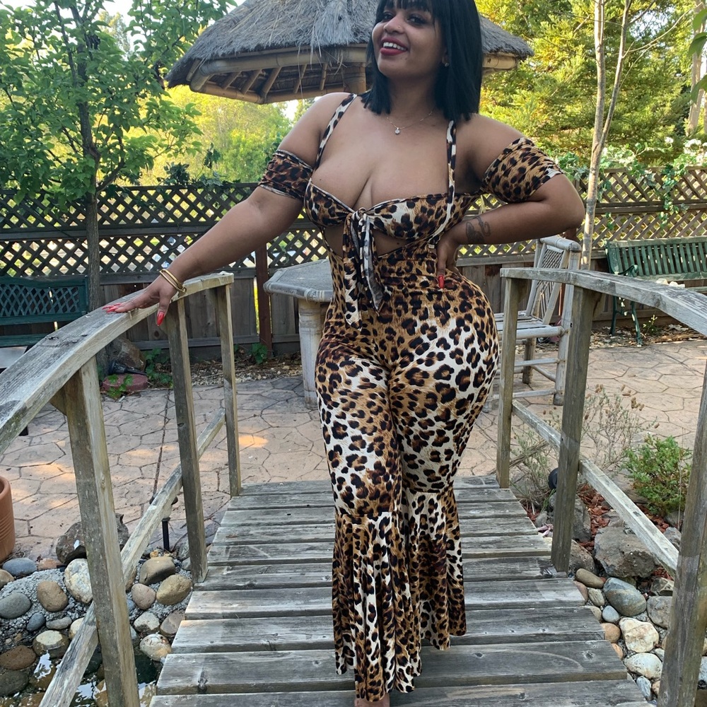 💣 Leopard Bandeau Suspenders Pants Set 💣